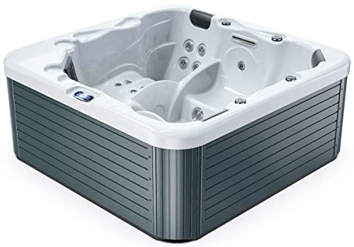 Luxuria Spas Envy 5-Person 56-Jet Double Lounge Hot Tub Homemade White/Grey