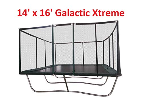 Best Trampoline USA Galactic Xtreme Rectangle Trampoline 14x16 with Net Enclosure