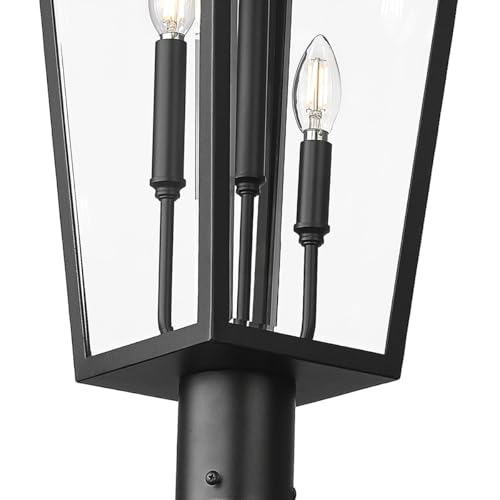 Z-Lite Gannon 3 Light 106" Tall Post Light Black