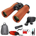 SWAROVSKI OPTIK 10x32 NL Pure Binoculars Kit with FRP Forehead Rest, Backpack Green, Burnt Orange