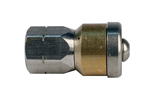 Schieffer Co. 3/8in. x 250ft. 4000 PSI Thermoplastic Sewer Jetter Hose with 8.0 Orifice Button Nose and Rotating Nozzles Clear