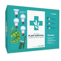 Miracle LED Plant Survival Indoor Grow Light Kit - 4 Multi-Plant Blue Spectrum Bulbs & 4-Socket Fixture with Timer Blue Spectrum