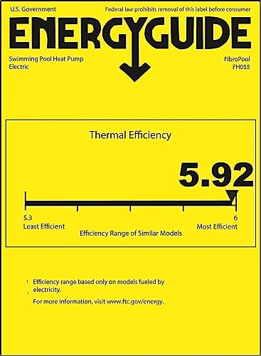 FibroHeat FibroPool Swimming Pool Heat Pump FH255 55,000 BTU Gray