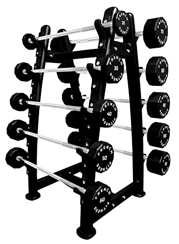 French Fitness Straight Urethane Barbell Bar Set 20-110 lbs (New)