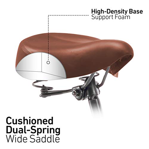 sixthreezero Women's Beach Cruiser Bike Around The Block Lilac Ginger w/ Brown Seat/Grips