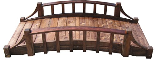 SamsGazebos Country Wood Garden Bridge 6' Brown