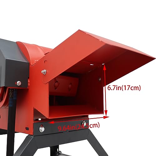 INTSUPERMAI 4-Blade Hay Cutter Pulverizer Grass Crusher Red and Black