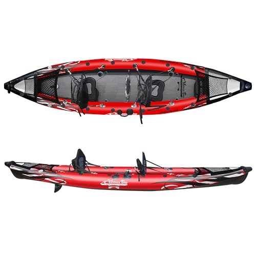 Waimea Bay Rigid Inflatables Firewater 2 Seater Inflatable Fishing Kayak Multicolor