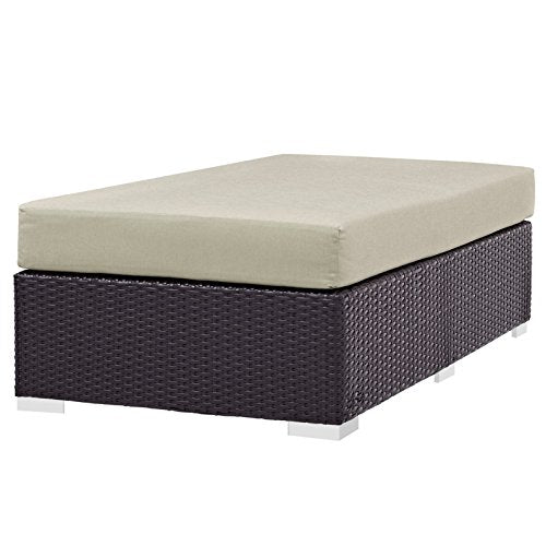 America Luxury - Outdoor Modern Contemporary Urban Design Rectangle Ottoman Beige