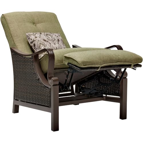 CAMBRIDGE Saratoga Hand-Woven Wicker Outdoor Reclining Chair Meadow Green