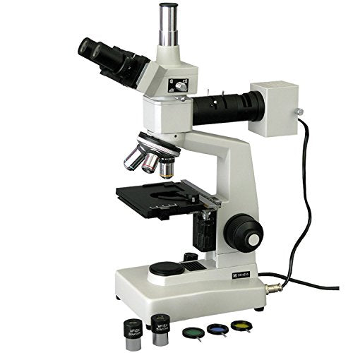 AmScope ME300T Trinocular Metallurgical Microscope 40X-400X Multicolor