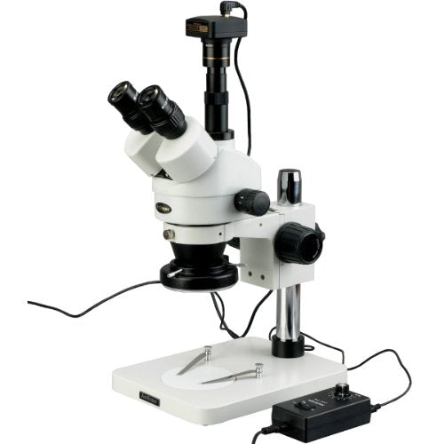 AmScope Digital Trinocular Stereo Zoom Microscope 3.5X-90X Magnification