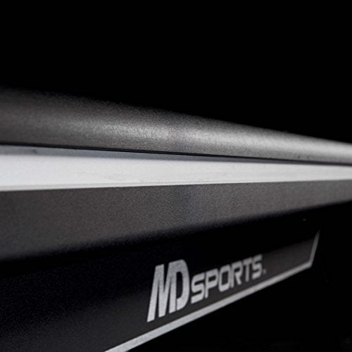 MD Sports 7.5' Titan Drop Pocket Table with Pool Ball and Cue Stick Set Black/Silver