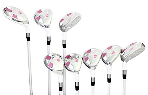 Majek White Pearl Petite Senior Ladies Golf Hybrids Irons Set