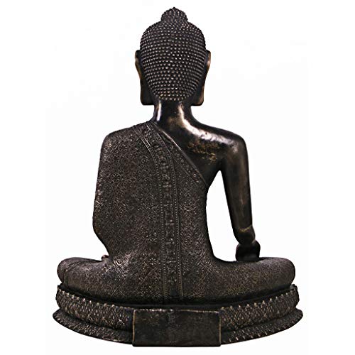 Design Toscano Sukhothai Sitting Asian Man Garden Statue 32 Inches Bronze