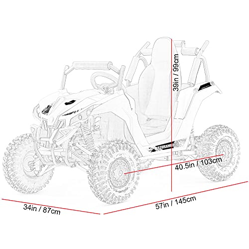 MotoTec Raider Kids UTV 48v 1200w Full Suspension Large Green