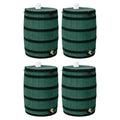 Good Ideas Rain Wizard 50 Gallon Water Storage Barrel Green (4 Pack)