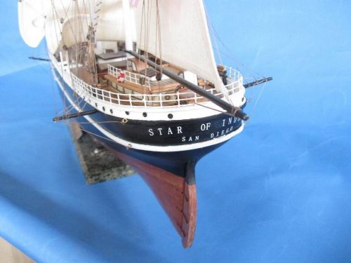 Handcrafted Nautical Decor Hampton Nautical Star of India Model Ship 50" Fully Assembled