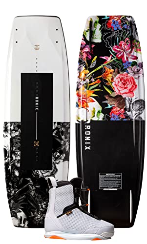 Ronix Wakeboard Package 138 - Quarter 'Til Midnight Wakeboard w/ Rise Boot - 8 White