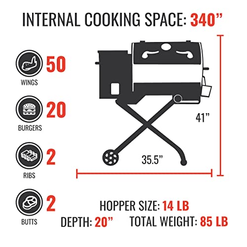 recteq Pellet Grill Road Warrior 340 Portable Stainless Steel BBQ Grill