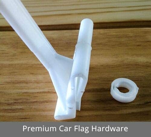BANNER BUZZ MAKE IT VISIBLE UAE Car Flag Window Clip 18” x 12” Premium Double-Sided Printing Pack of 100