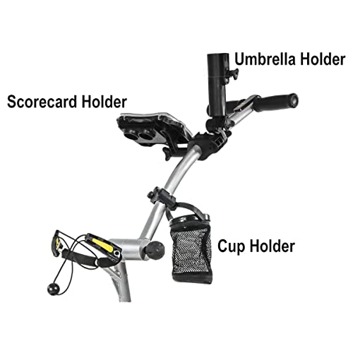 BAT-CADDY ELECTRIC GOLF CADDY X4R Sealed Lead 18-Hole Battery Powered Golf Push Cart with Remote, Dual Motor, 9-Speeds and Reverse, Cruise Control, Anti-Tip Wheel, Downhill Control Arctic White