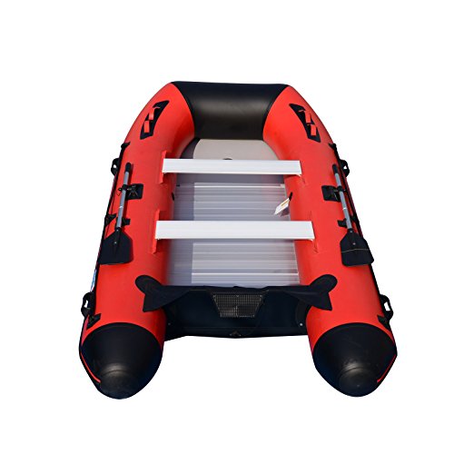 BRIS 12ft Inflatable Boat Red with Black