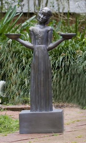 Sylvia Shaw Judson Collection Bird Girl with Pedestal Bronze Finish 28h