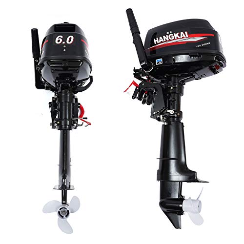 SABUIDDS 2-Stroke 6HP Outboard Motor Black