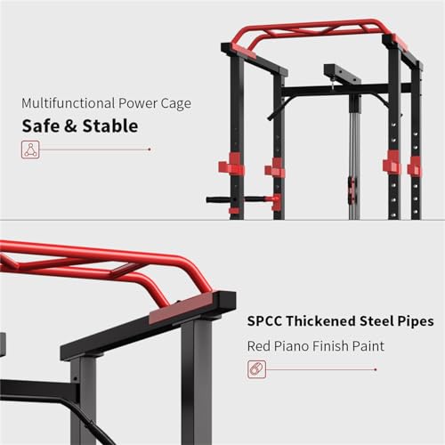 PRODC Power Cage Squat Rack 1000-Pound Capacity Olympic Gym Equipment