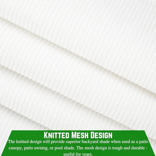 Farm Plastic Supply White Shade Cloth 50% Mesh Fabric 20' x 200'