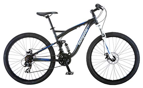 Mongoose Men's Detour Mountain Bike Grey Full Susp