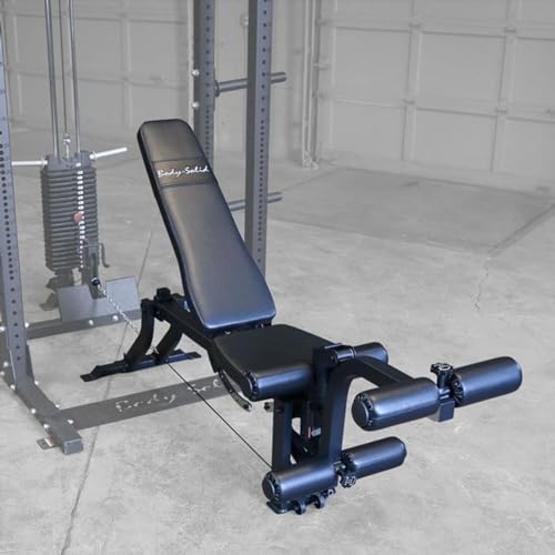Body-Solid Adjustable Weight Bench with Leg Developer Black