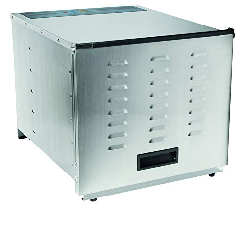 Hamilton Beach Commercial Food Dehydrator 10 Trays 1200 Watts Digital Timer Stainless Steel
