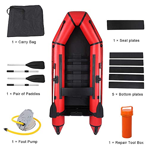 Generic Camping Survivals PVC Water Adult Assault Boat Red And Black