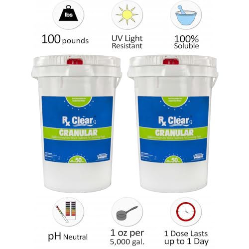 Rx Clear Stabilized Granular Chlorine 100 lbs for Pools and Spas