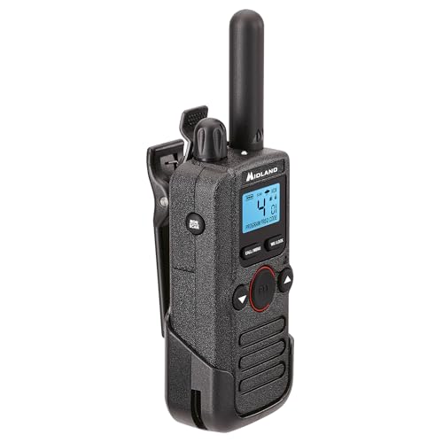 Midland BR180X6BGC Business Radio Walkie Talkie with Earpiece - Black
