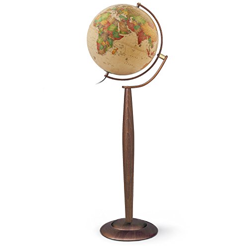 Waypoint Geographic Lyon 15" Illuminated Globe, Multi-Directional Mount, Classic Antique