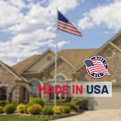 Super Tough USA-Made 25ft Heavy Duty Flag Pole Satin