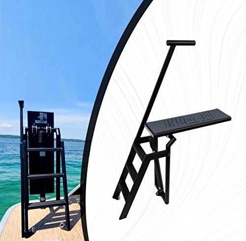 Lillipad Diving Board Pack - Includes Board, Under Mount or Ghost Mount, and Upgraded SEADEK Foam Surface Black Powdercoat Dark Grey Undermount