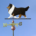 Sheltie Hand Carved & Painted Weathervane Tri 32 Inch