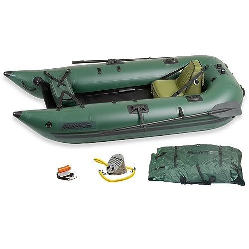 Sea Eagle 285 Frameless Inflatable 9’ Pontoon Fishing Boat Green