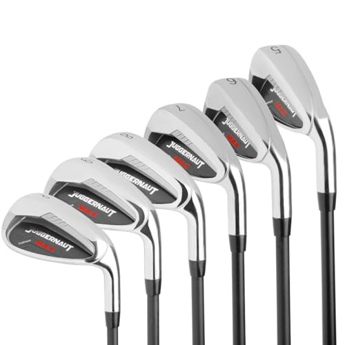 JUGGERNAUT Max Golf Iron Set (5-PW) Men's Right Handed Graphite-Shafted Stiff Flex Silver