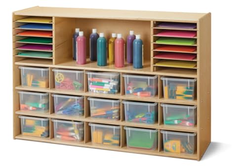 NIANWUDU YoungTime Jonti-Craft Sectional Cubbie-Tray Storage Wood