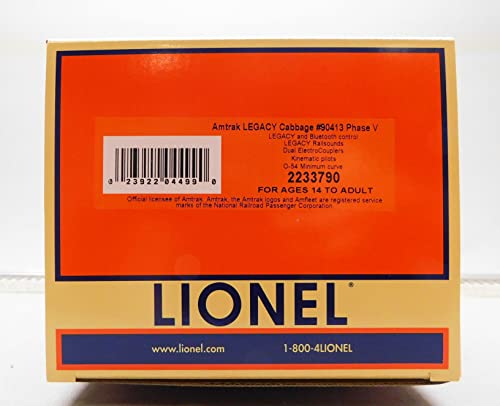 LIONEL TRAINS Amtrak Legacy Non-Powered Cabbage Unit Baggage CAB CAR O Gauge Silver