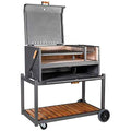 Ñuke Delta02 Authentic Argentinian-Style Outdoor Cooking Charcoal Gaucho Santa Maria Grill 40 Inch Black