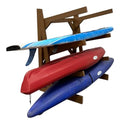 Log Kayak Rack One Sided Recycled Poly Kayak Rack Weatherproof Nutmeg Brown