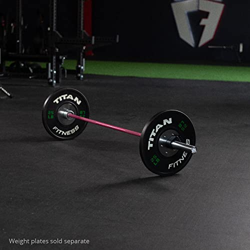 Titan Fitness Women's Pink Cerakote 15 KG 25MM Titan Series Barbell - USA Made, 1,500 LB Capacity