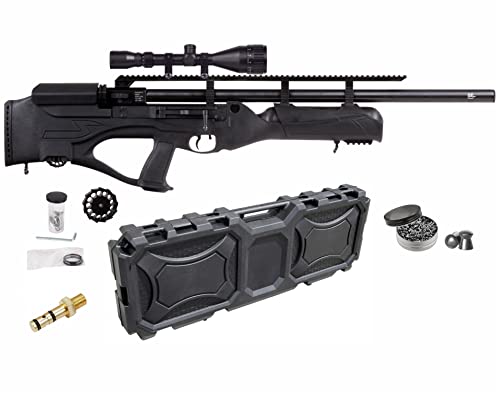 Wearable4U Hatsan Hercules Bully .35 Cal Air Rifle Bundle with Scope, Pellets, Hard Case & Cleaning Pen