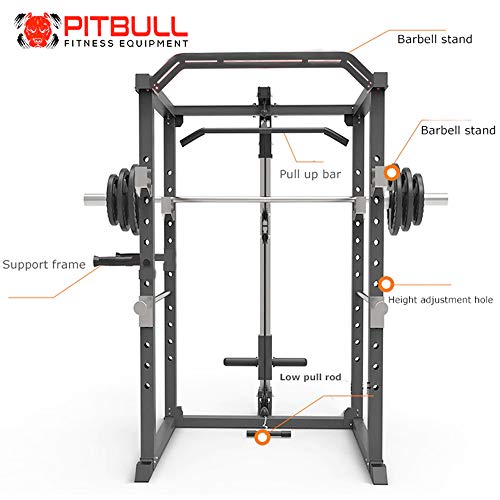 Pitbull Multi Smith Machine Home Gym Power Cage CM-5008 Black